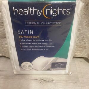 Satin Pillow Protector - White